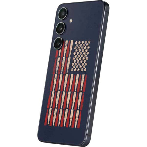 Blue Bullet American Flag Galaxy S25 Skin